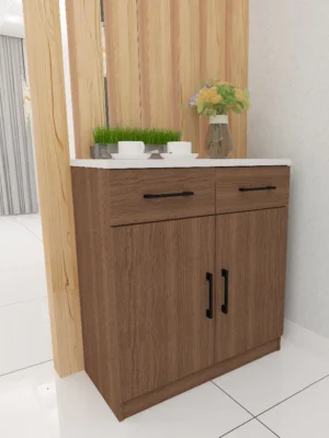 MELAMINE 2 DOOR 2 DRAWER KITCHEN CABINET WATER   OIL PROFF   DISPLAY CABINET  SHOE CABINET   KABINET DAPUR