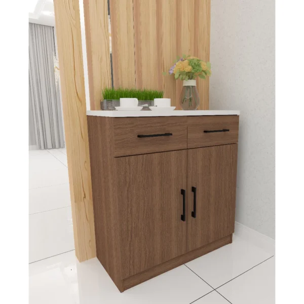 my-11134207-7r992-lp1uwzg8rg6w0d.webp MELAMINE 2 DOOR 2 DRAWER KITCHEN CABINET WATER OIL PROFF DISPLAY CABINET SHOE CABINET KABINET DAPUR
