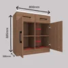 my-11134207-7rasc-m8juokvm73ls44.webp MELAMINE 2 DOOR 2 DRAWER KITCHEN CABINET WATER OIL PROFF DISPLAY CABINET SHOE CABINET KABINET DAPUR