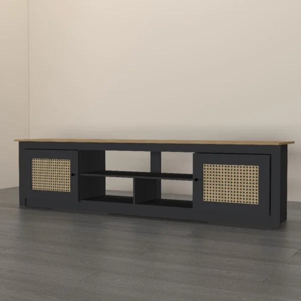 Kabinet TV Moden Minimalist dengan Ruang Simpanan TV 11
