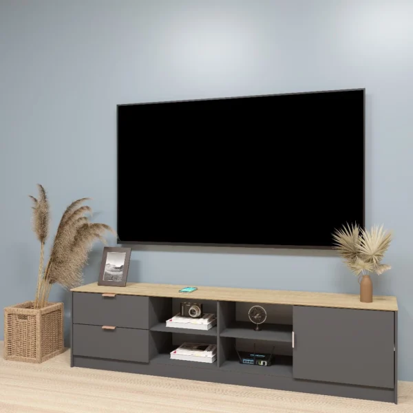 my-11134207-820l5-mip98nmr6ays75.webp Kabinet TV Moden Minimalis dengan Ruang Simpanan TV 12