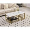 Sintered Stone Coffee Table with Storage Rack  Meja Kopi dengan shelf