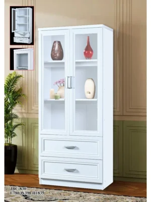 Filing Cabinet with Glass Bookshelf Kabinet Buku Dengan Kaca JBC 830