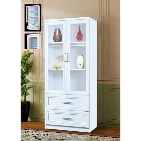 my-11134207-820l6-mh75qprxfc3wc1.webp Filing Cabinet with Glass Bookshelf Kabinet Buku Dengan Kaca JBC 830