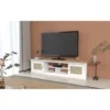Kabinet TV Moden Minimalist dengan Ruang Simpanan TV 11