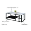 Sintered Stone Coffee Table with Storage Rack  Meja Kopi dengan shelf