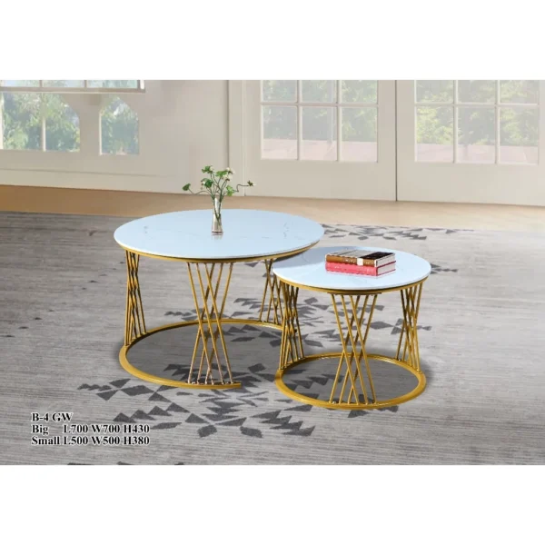my-11134207-820l8-mqyad75hogsif6.webp 2 in 1 Sintered Stone Coffee Table Set Side Table Meja Kopi