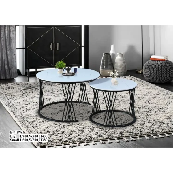 my-11134207-820l9-mqyadhcj8hz51f.webp 2 in 1 Sintered Stone Coffee Table Set Side Table Meja Kopi