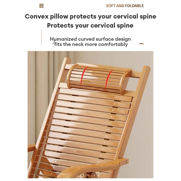 ARTISANFORGE HOME Foldable Wood Lazy Chair With Leg Support