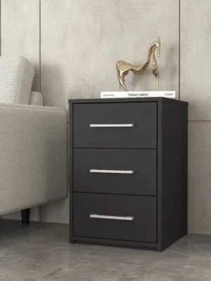 Almari Kecil 3 Laci Modern Bedside Table Drawer Storage Chest Cabinet Organizer Office Cafe Minimalist   CD1436