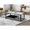 Sintered Stone Coffee Table with Storage Rack  Meja Kopi dengan shelf