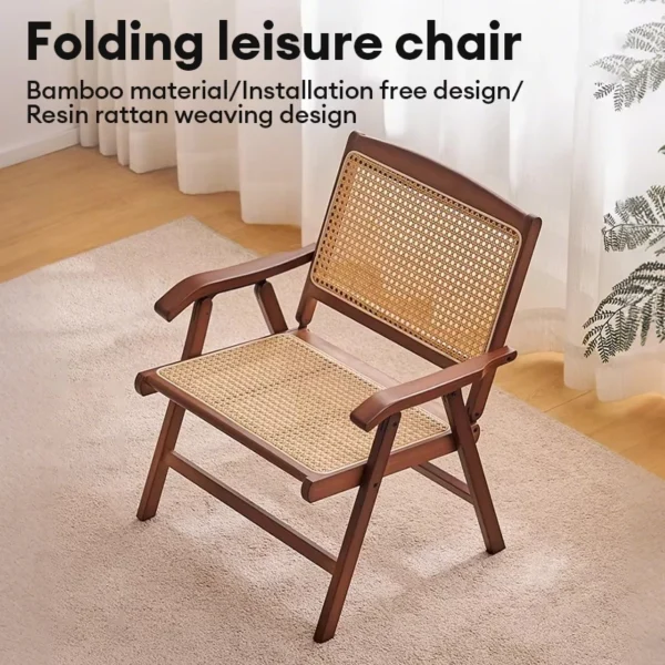 ARTISANFORGE HOME Foldable Chair Rattan Chair