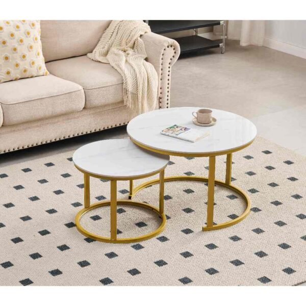 my-11134207-820lf-mrqsizu9vif687.jpg 2 in 1 Sintered Stone Coffee Table Set Side Table Meja Kopi