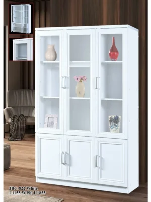 Filing Cabinet w Glass Bookshelf Kabinet Buku Dengan Kaca JBC 822
