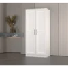 my-11134207-820lg-mqlj3ek0uby880.webp Almari Pakaian 2 Pintu Minimalis Putih Wardrobe Modern Wooden Bedroom Cabinet High Load Bearing Capacity WD1002