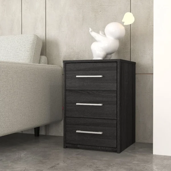 Almari Kecil 3 Laci Modern Bedside Table Drawer Storage Chest Cabinet Organizer Office Cafe Minimalist   CD1436