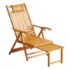 ARTISANFORGE HOME Foldable Wood Lazy Chair With Leg Support