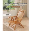 ARTISANFORGE HOME Foldable Wood Lazy Chair With Leg Support