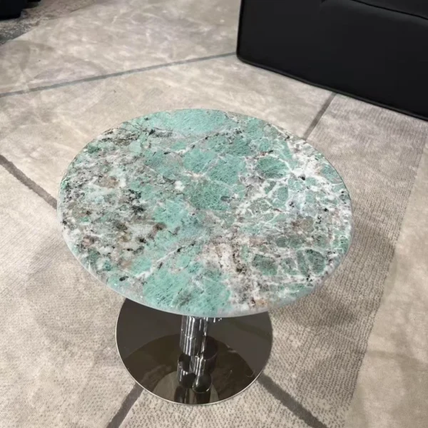 sg-11134201-824j5-me9ovr0nctms56.webp European style coffee table microcrystalline marble luxury stone home sofa living room corner table bedroom side table