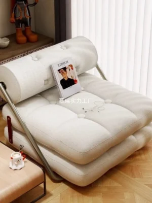 Small apartment folding dual purpose sofa bed bedroom can lie down sleep in the rental house tofu block sofa